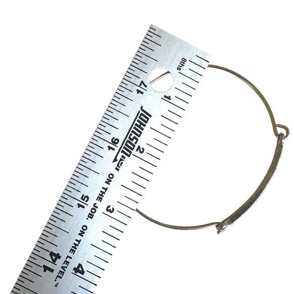 Gold tone rhinestone bangle bracelet - Picture 5 of 5